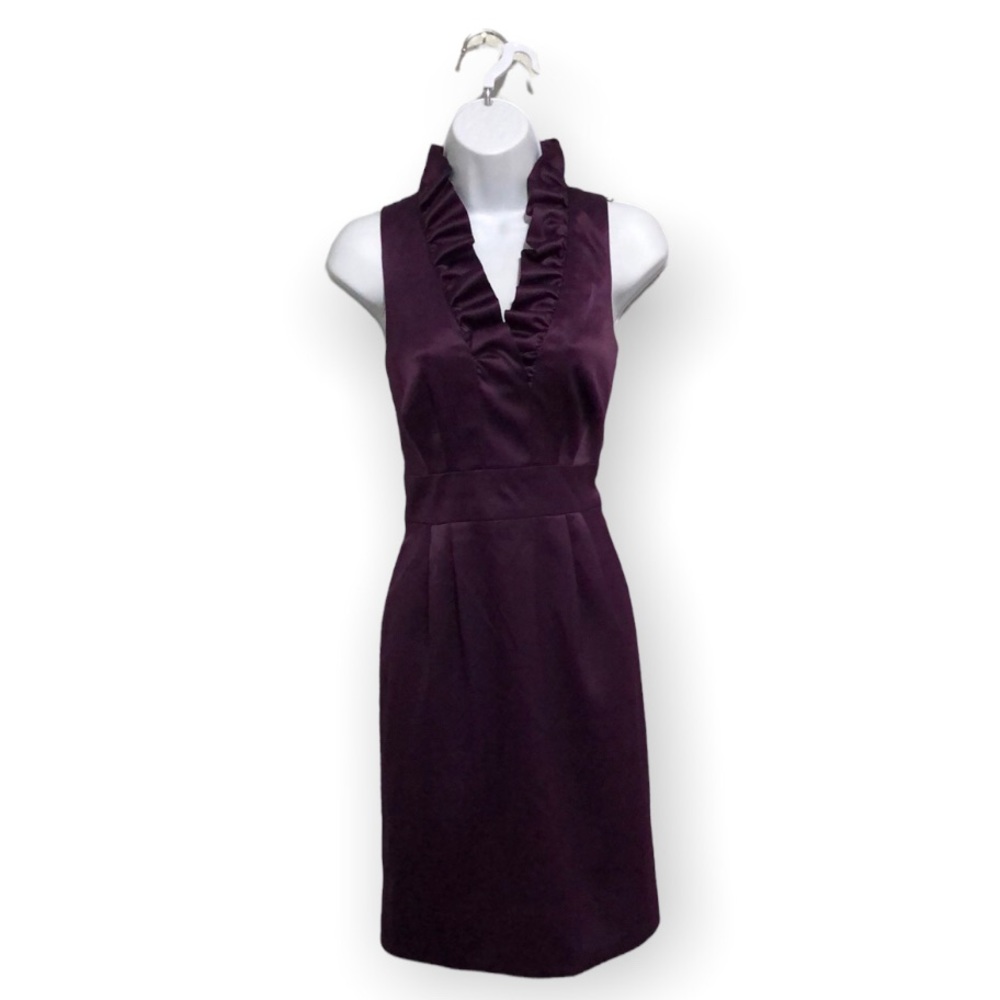 Just Taylor Purple Satin Vintage Dress Womens Size 8